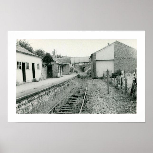 Póster Estación de tren abandonada, foto de Watchet Somer (Frente)