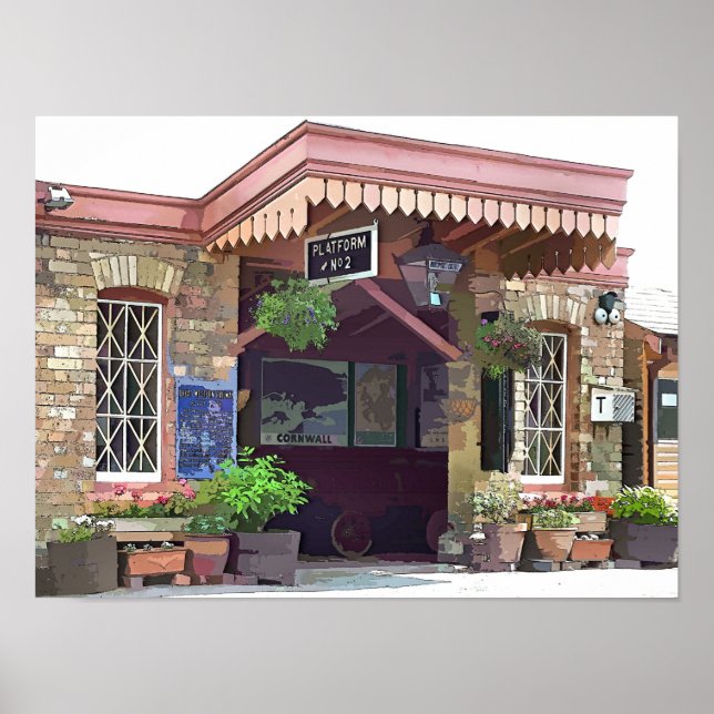 PÓSTER ESTACIÓN DE TREN ANTIGUA (Frente)