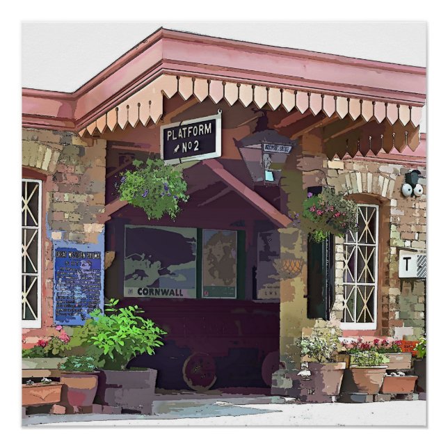 PÓSTER ESTACIÓN DE TREN ANTIGUA (Anverso)