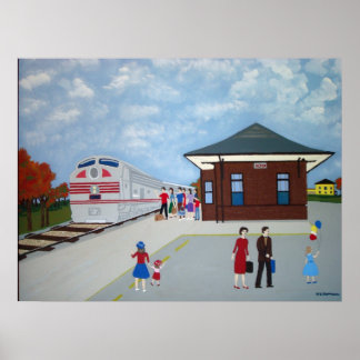 Póster Estación de tren de Alton