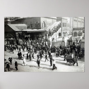 Póster Estación de tren de Broad Street, Londres, c.1890