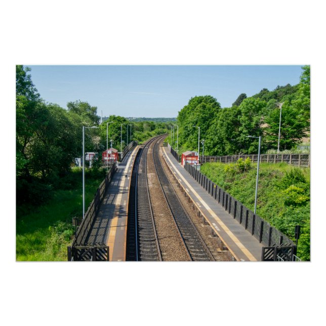 Póster Estación de tren de Deighton, Huddersfield (Anverso)