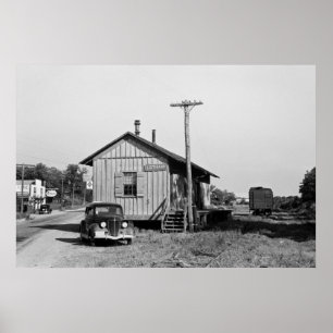 Póster Estación de tren de Lothair (Maryland), 1937