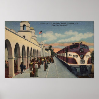 Póster Estación de tren de Orlando