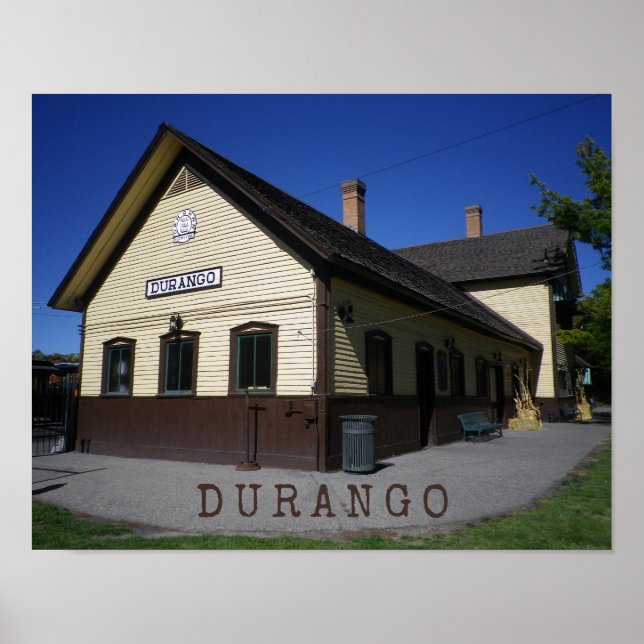 Póster Estación de tren Durango & Silverton Durango Color (Frente)