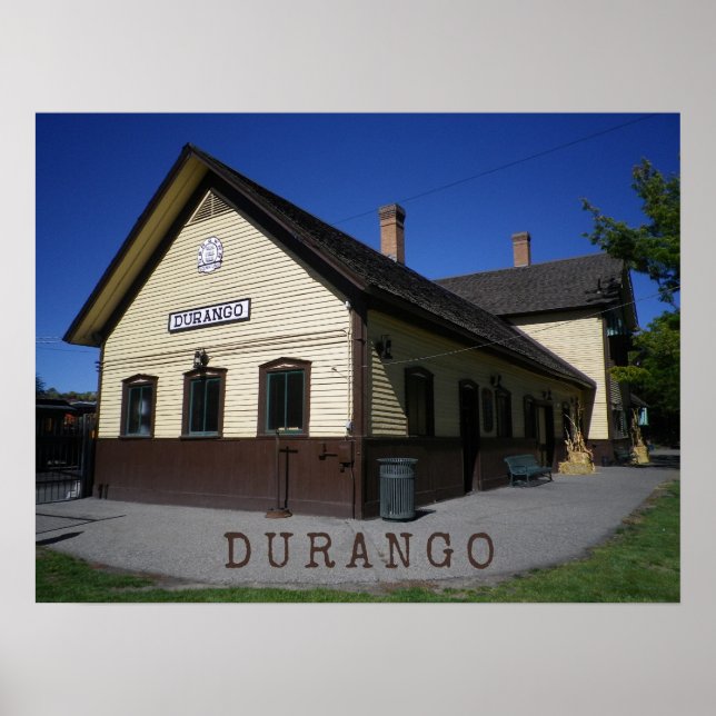 Póster Estación de tren Durango y Silverton Colorado (Frente)