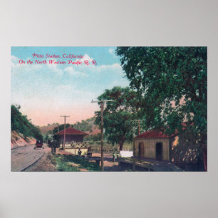 Póster Estación del noroeste del Pacífico RR del Pieta