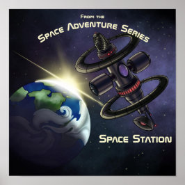 Póster Estación espacial