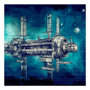 Póster Estación Espacial