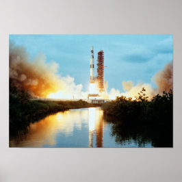 Póster Estación Espacial Skylab - Saturn V Launch