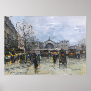 Póster Estación Este de Eugène Galien-Laloue