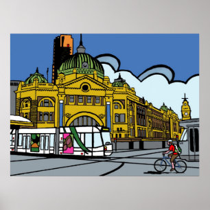 Póster Estación Flinders Street