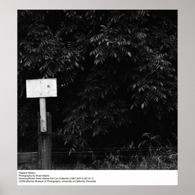 Póster Estación Hopland de Ansel Adams (Frente)