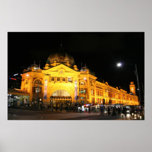 Póster Estación Melbourne Australia - poster del Flinder