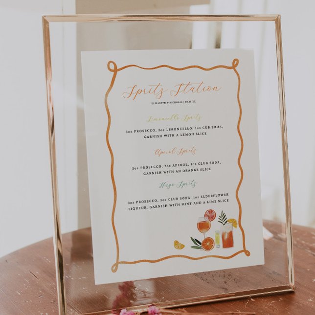 Póster Estación Spritz | Bar Boda para tomar una bebida d (Subido por el creador)