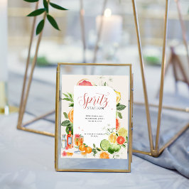 Póster Estación Spritz | Boda de bebidas con firma