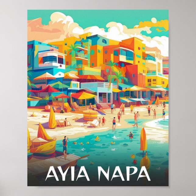 Póster Estación turística de Ayia Napa (Frente)