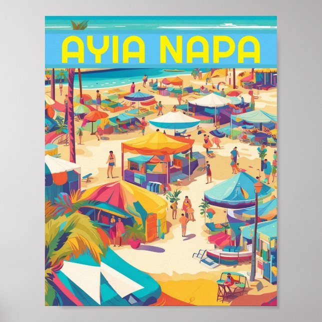 Póster Estación turística de Ayia Napa Chipre (Frente)