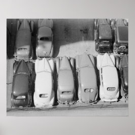 Póster Estacionamiento, 1940. Foto antigua