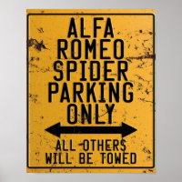 Estacionamiento Alfa Romeo Spider solamente
