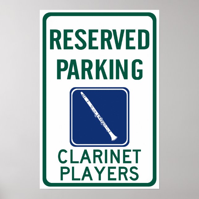 Póster Estacionamiento de jugadores de Clarinet (Frente)