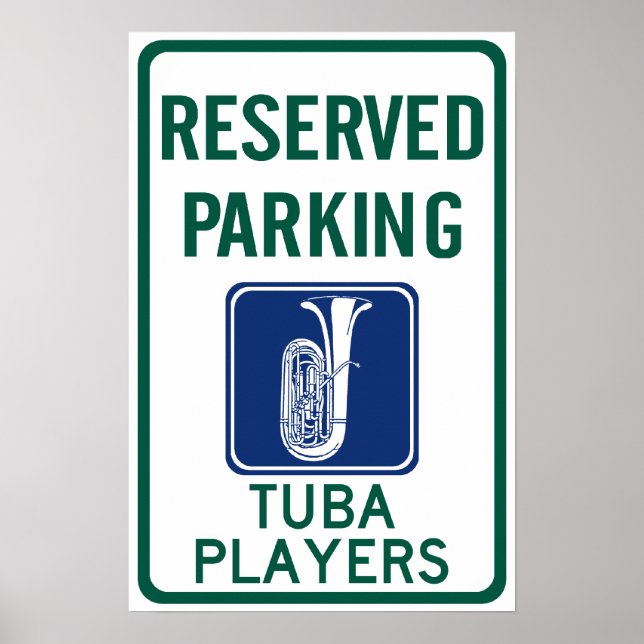 Póster Estacionamiento De Los Jugadores De Tuba (Frente)