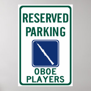 Póster Estacionamiento De Oboe