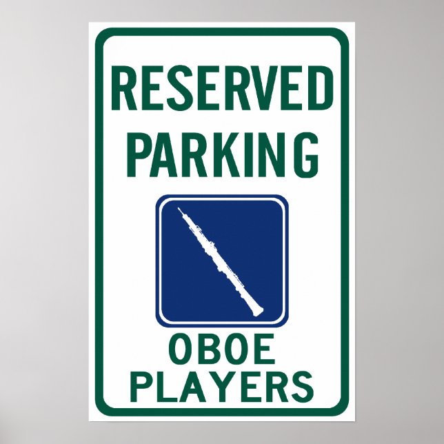 Póster Estacionamiento De Oboe (Frente)