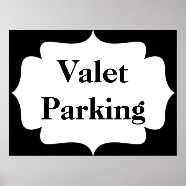Póster Estacionamiento de Valet (Frente)