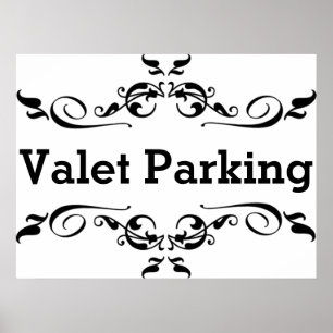 Póster Estacionamiento Valet