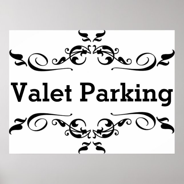 Póster Estacionamiento Valet (Frente)