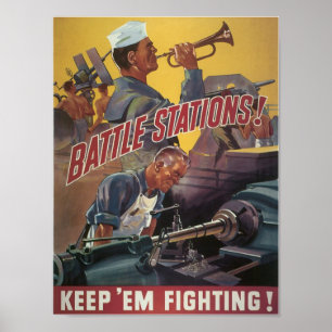 Póster Estaciones De Batalla ~ Sigan Luchando