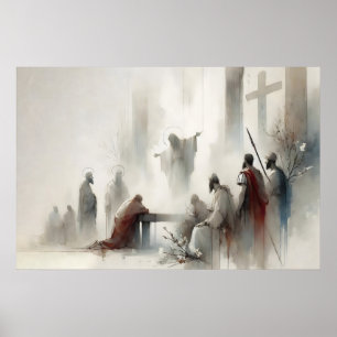 Póster Estaciones de la Cruz Jesús es condenado a muerte