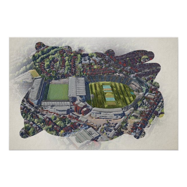 Póster Estadio de cricket artístico Leeds, Yorkshire (Anverso)