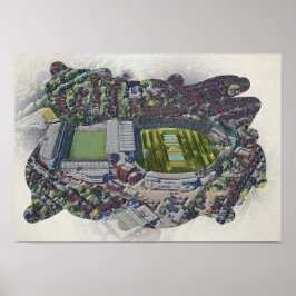 Póster Estadio de cricket artístico Leeds, Yorkshire