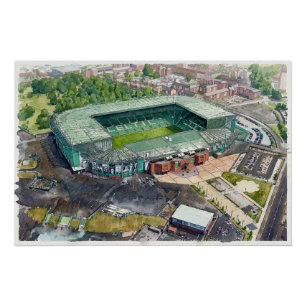 Póster Estadio de fútbol Glasgow Parkhead