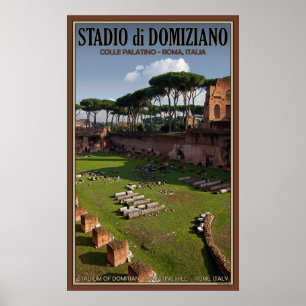 Póster Estadio Domitian en la colina de Palatine