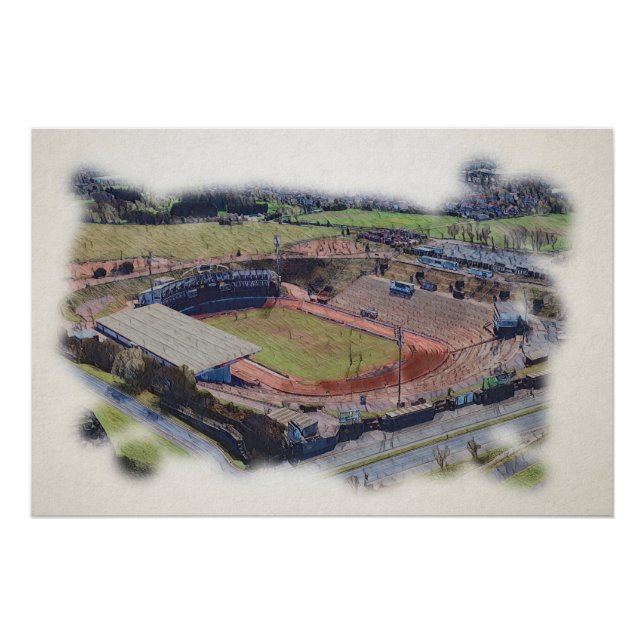 Póster Estadio Odsal, Arte Aéreo Bradford (Anverso)
