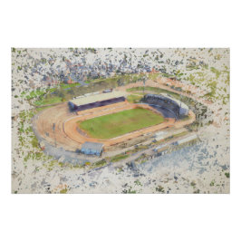 Póster Estadio Odsal, Arte Aéreo Bradford