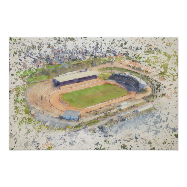 Póster Estadio Odsal, Arte Aéreo Bradford (Anverso)