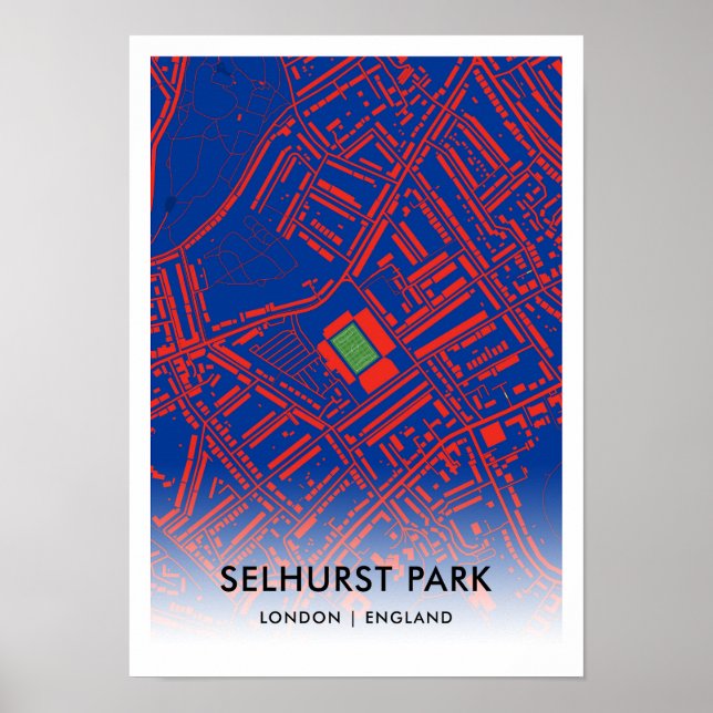 Póster Estadio Selhurst Park - Sede del Crystal Palace FC (Frente)