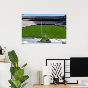 Póster Estadio vacío de fútbol americano universitario