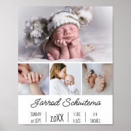 Póster Estadísticas de nacimiento de bebé