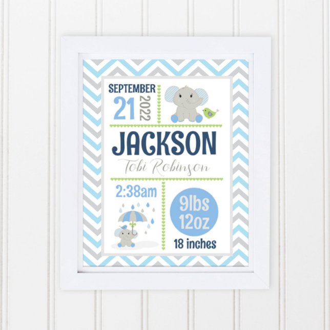 Póster Estadísticas de Nacimiento de Nombre de Niño Bebé  (Subido por el creador)