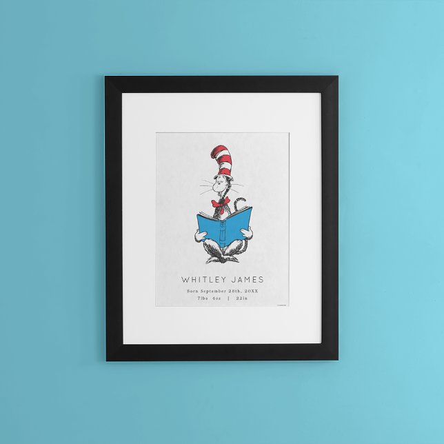 Póster Estadísticas de nacimiento del bebé del gato en el (Poster in frame)