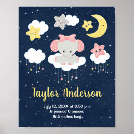 Póster Estadísticas de nacimientos de niños elefantes de