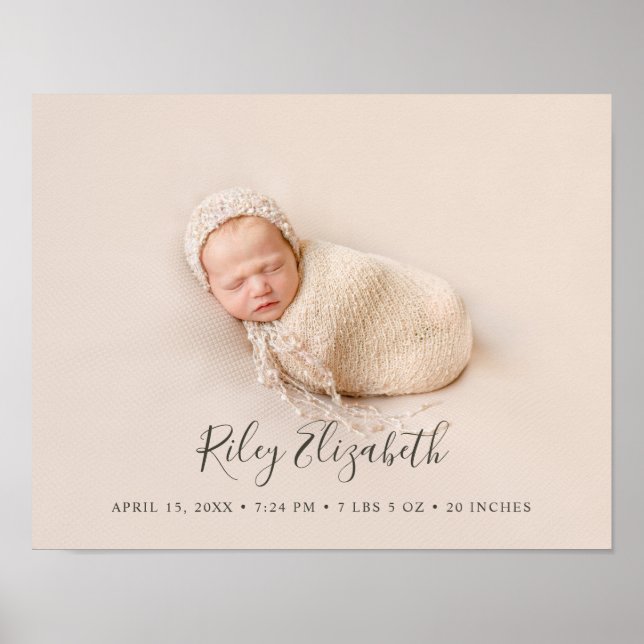 Póster Estadísticas de recién nacidos y de recién nacidos (Frente)