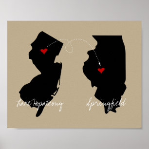 Póster Estado a estado en movimiento o a larga distancia