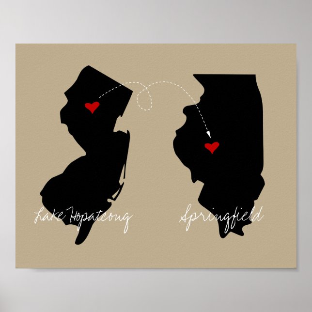 Póster Estado a estado en movimiento o a larga distancia (Frente)