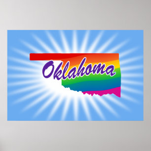 Póster Estado Arcoiris De Oklahoma